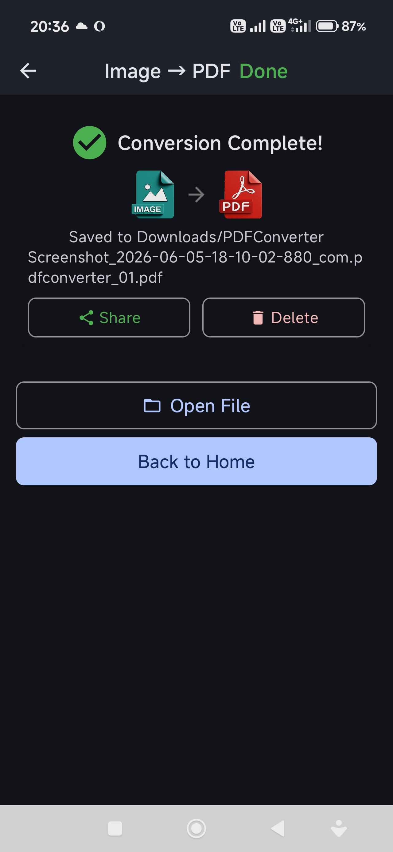 Result Screen